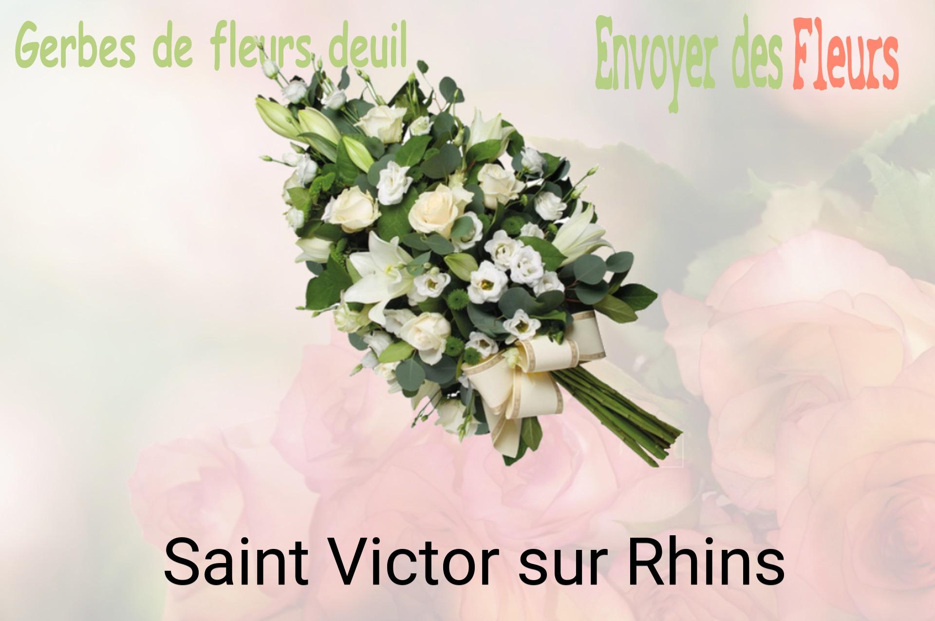 Gerbe de fleurs de deuil livrée à Saint-Victor-sur-Rhins